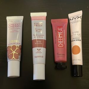 Liquid Blush Bundle Pacifica Covergirl Maybelline NYX Neutral Nudes